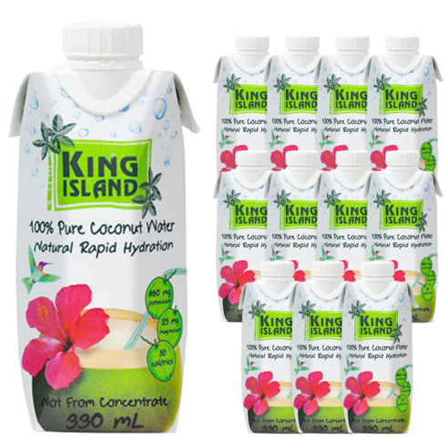 킹아일랜드 퓨어 코코넛워터 330ml, 12개
