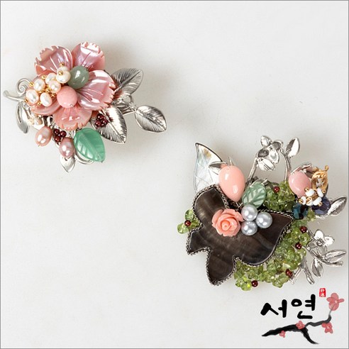 쿠팡! | 서연한복 브로치 BR799-BR800 고급소품 2종택1 자개 서연한복 브로치 BR799-BR800 고급소품 2종택1 자개