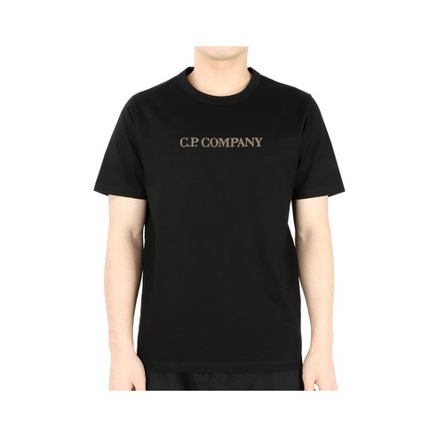 23 S/S CP컴퍼니 남성 레터링 자수 로고 반팔(블랙) 14CMTS156A 006499W 999