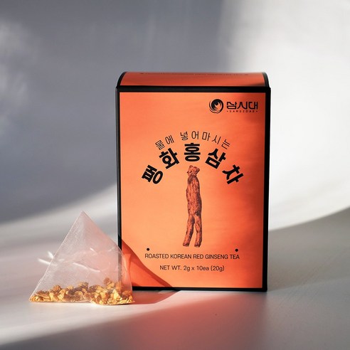 편리한 홍삼차! 물에 풀어 마시는 팽화홍삼차, 2g 10포 10개입!