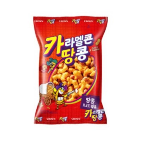 크라운 카라멜콘 땅콩, 46g, 4개