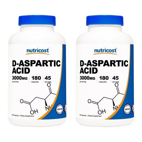 뉴트리코스트 D-아스파르트 애시드 3000mg 캡슐, 180캡슐, 2개