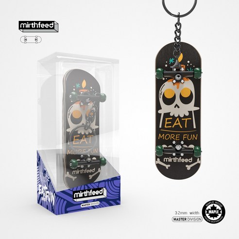 DIY 핑거 스케이트보드 / 미니 손가락 베어링 보드 Fingerboard skateboard, 99mm x 29mm (드라이브 포함), 키링5, 1개