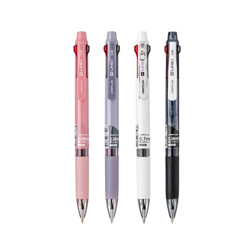 라인플러스 M LINE3 볼펜 0.38mm 12p, 코랄, 1개