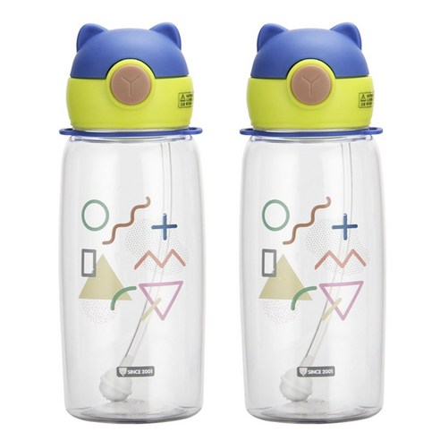 오카디 아웃도어 칠드런 시피 빨대컵 700ml, 2개, Blue
