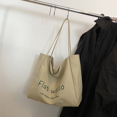 DFMEI 봄 대용량 가방 새로운 유행 간단한 캔버스 여성 식 핸드백 모든 일치하는 어깨 토트 가방