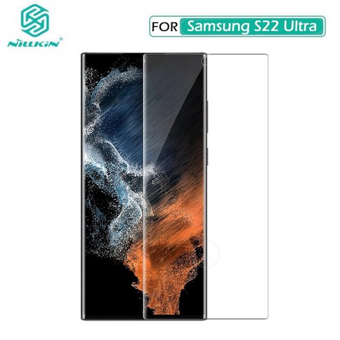 삼성 갤럭시 S22 울트라 보호필름 Nillkin 3D CP+MAX 전체 커버 강화 유리 화면 보호 필름 삼성 S22 울트라 유리
