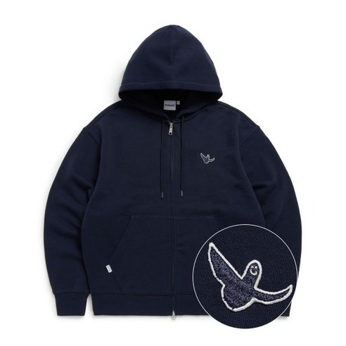 MARK GONZALES 마크곤잘레스 ANGEL WAPPEN OG SWEAT ZIP-UP HOODIE – NAVY 152765