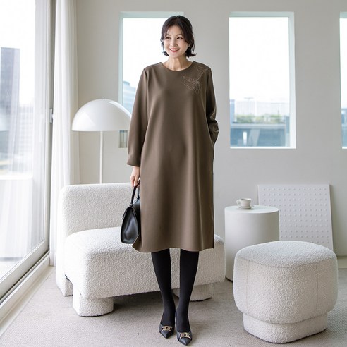 추천제품 [김여사] 바이른 플라워 자수 원피스 중년여성의류 엄마옷 50대 여성