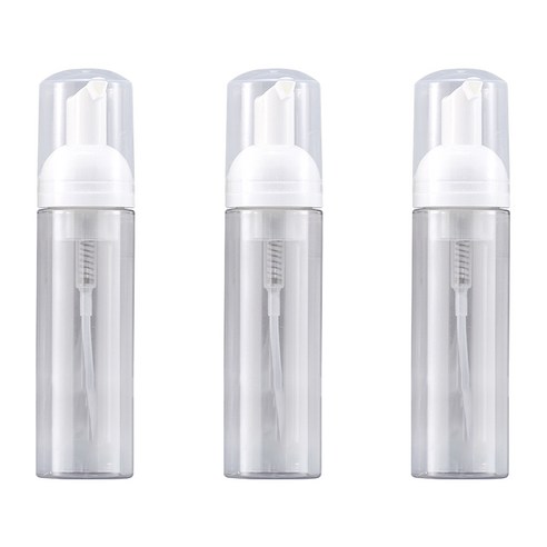 제로리빙 대용량 휴대용 거품 용기 머랭버블폼 펌프 공병 80ml, 3개, 화이트