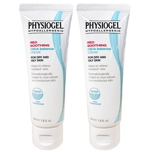 피지오겔 레드 수딩 시카밸런스 크림50ml+50ml, 2개, 50ml