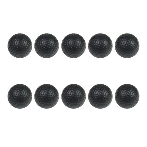 정원 및 실내 연습용 10X 골프 공 63mm, PU, 블랙