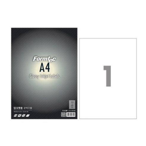 폼텍 A4 광택 라벨 PS-3130P, 1개