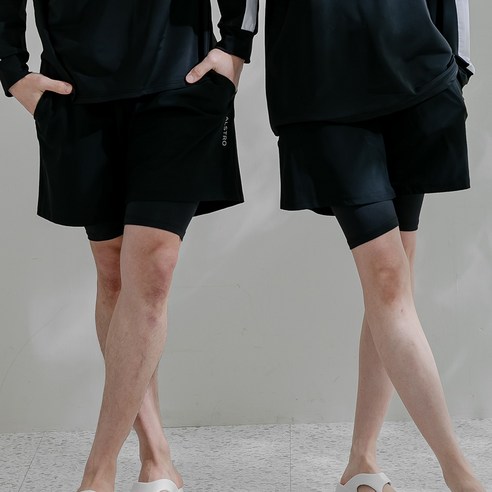 5부 투인원 워터레깅스 반바지레깅스