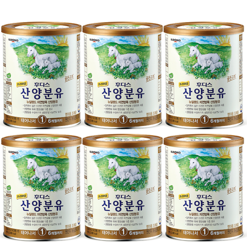 일동후디스 프리미엄 산양분유 1단계, 400g, 6개