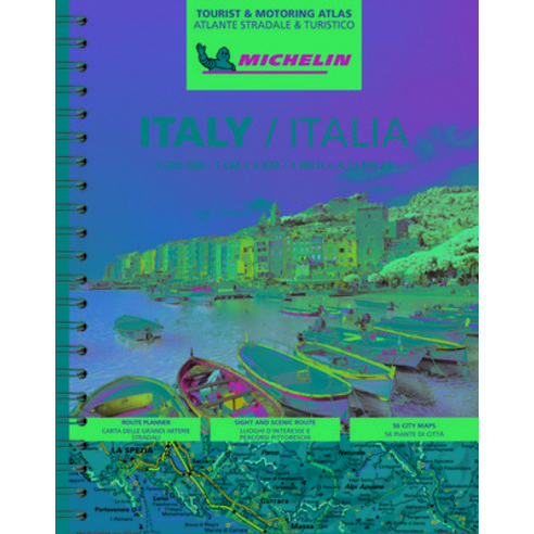 (영문도서) Michelin Italy Road Atlas Spiral, Michelin Travel Publications, English, 9782067257900