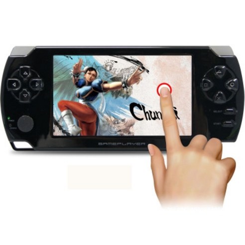Sunlink 터치 스크린쿨베이비 4.3 인치 팜 PSP 게임 기계 8G 메모리 GBA 콘솔 핸드헬드 스크린 블랙, White