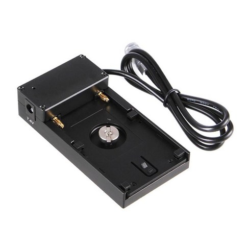 Np-F970 배터리용 Blackmagic 포켓 시네마 카메라 케이블에 전원을 공급하는 전원 공급 장치 플레이트 마운트 Bmpcc 4K, 15x10x4cm, 검은 색, ABS 알루미늄 합금