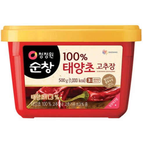 대상 청정원순창 햇살담은 태양초 고추장 사각, 500g, 1개