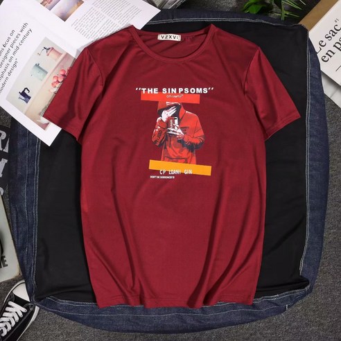 KORELAN 반팔 티셔츠 남성용 조수 브랜드 개성 패션 느슨한 플러스 사이즈 뚱뚱한 남자 트렌드 스타일 반팔 티셔츠 5XL