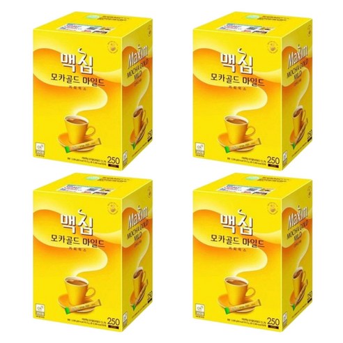 맥심 모카골드 250T, 12g, 250개입, 4박스