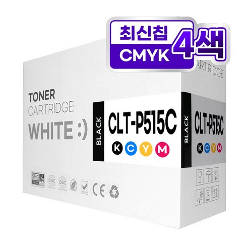 삼성 SL-C565FW SL-C565W SL-C515W SL-C515 SL-C565 호환 토너, 1개, CLT-515S 4색세트 프린터/복합기