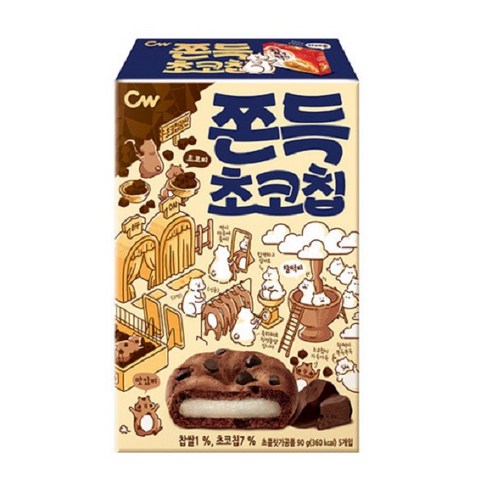 청우 쫀득초코칩 90g, 1개