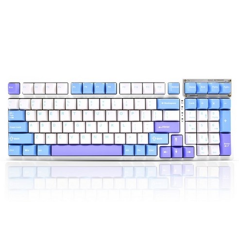 AULA F98 독거미 PBT RGB 풀윤활 유무선 기계식 키보드 (영문) 블루 화이트 퍼플 리퍼축, 단품