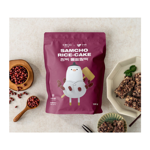 삼초마을 [아리랑오븐] 창억떡 통팥찰떡 시루떡 14개입 1팩 700g(파우치형)