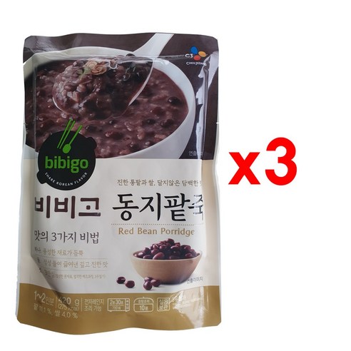 비비고 동지팥죽, 420g, 3개