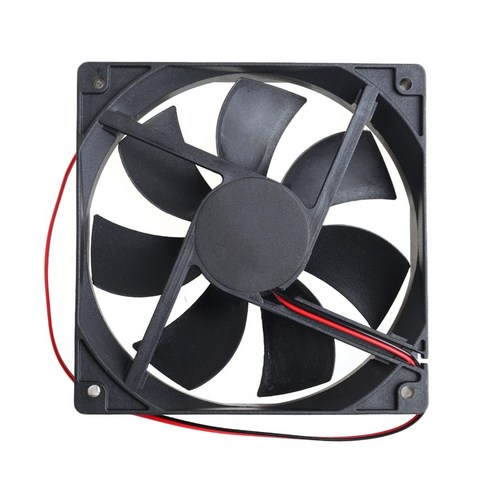 DC용 120x120x25mm 팬 12025 12V 브러시리스 컴퓨터 냉각 팬 USB 2핀 유압 베어링 PC 케이스 냉각기용, 01 Black