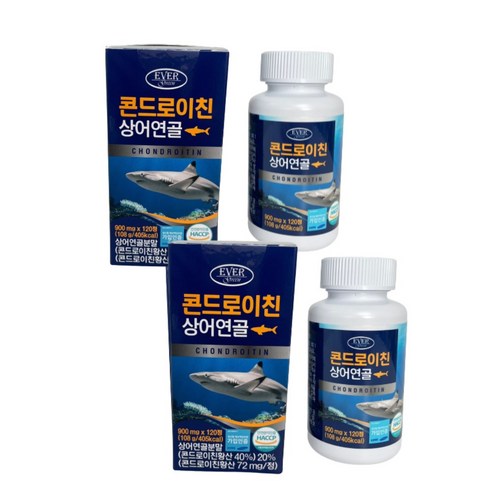 콘드로이친 상어연골 900mg x 120정x 2병 (4개월분), 2개, 120정, 120개