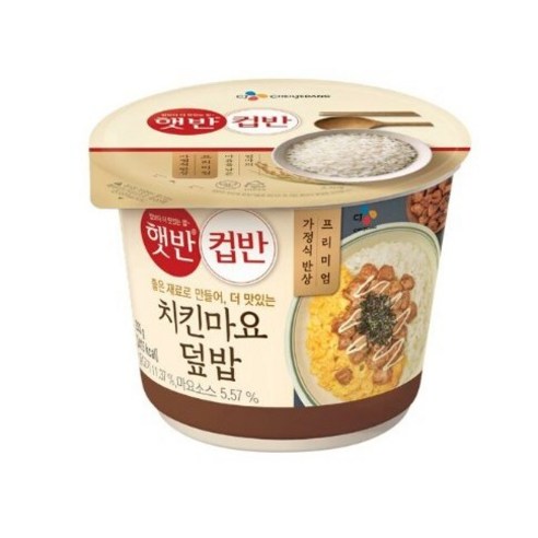 햇반 컵반 치킨마요 덮밥, 233g, 18개