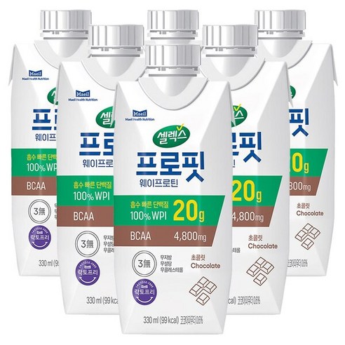 매일 셀렉스 프로핏 웨이 프로틴 초콜릿 락토프리 단백질 음료 330ml 6개