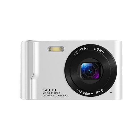PYHO 디지털카메라 5000W 고화질 픽셀 카메라 2.8 인치 휴대용 즉석카메라, 흰색