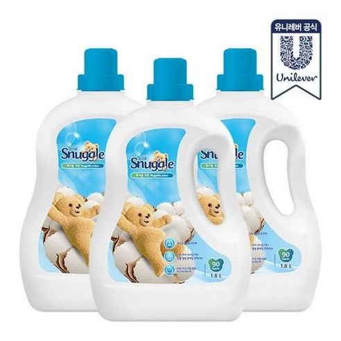 스너글 초고농축 섬유유연제 1.8L 3개, 허거블코튼/허거블코튼/시트러스