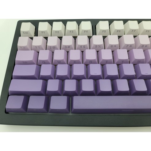 스마일준 AULA 타란툴라 그라데이션 PBT 키캡 136키 체리 높이 영문 기계식 키보드용, 레드, AULA 키캡, 제조사축