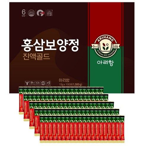 6년근 홍삼 진액골드 홍삼보양정 홍삼스틱 15g 100개 벌크포장, 100개입