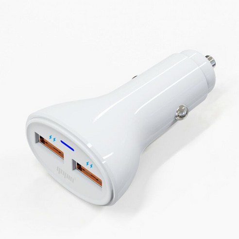 Youpinshi 새로운 다기능 2.4A 자동차 충전기 판매 듀얼 USB 자동차 담배 라이터 자동차 충전기, 펄 화이트(99190085)