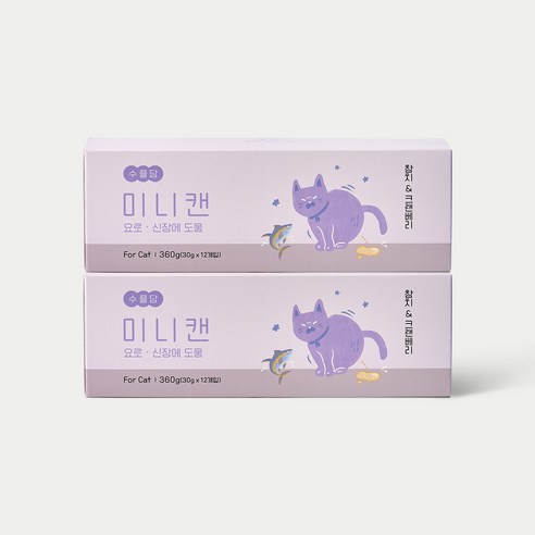 수플담 미니캔 유리너리 고양이 습식 캔 사료 크랜베리, 24개, 30g, 참치