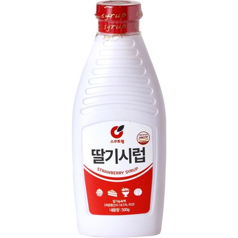 스위트웰 딸기시럽, 500g, 6개