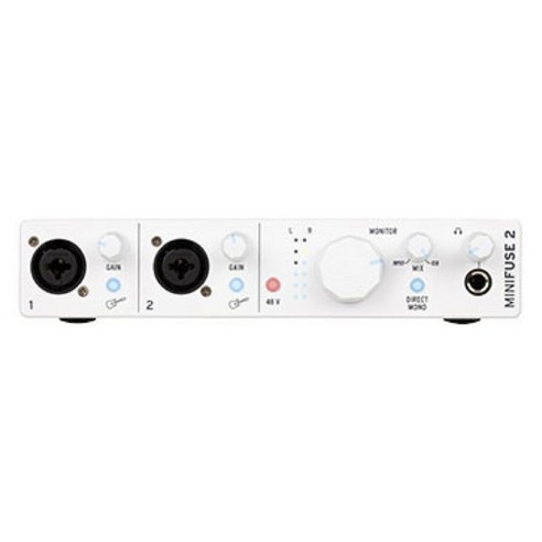 Arturia 아투리아 미니퓨즈2 오인페 오디오 MIDI 인터페이스 소프트웨어 포함, 화이트