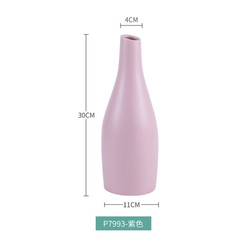 DFMEI 북유럽 창의 도자기 작은 꽃병 수배 청신하고 심플한 건화 가구 장식품 거실 데스크톱 꽃병, DFMEI 불규칙 꽃병 1 - 보라색