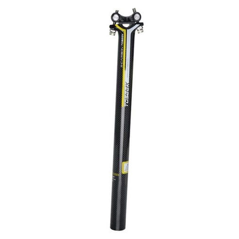 탄소 섬유 시트 포스트 자전거 시트 포스트 튜브 좌석 30.8mm, 옐로우 30.8x400mm