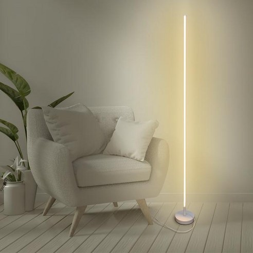 레나에너지 북유럽 플로어 장스탠드 LED 거실조명, 화이트+전구색