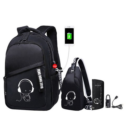 십대 소년을위한 빛나는 옥스포드 학교 가방 청소년을위한 대형 배낭 bagpack 고등학교 배낭 학생 캐주얼 여행 가방, 보여진 바와 같이