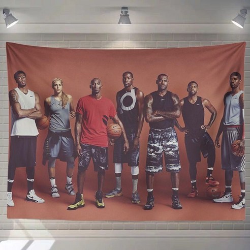 스노우드림 NBA 스타 James/ Stephen Curry 농구 패브릭 포스터 태피스트리, KJ31, 옵션3
