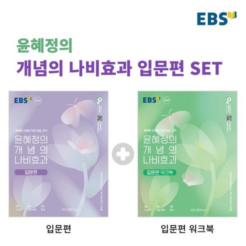   윤혜정의 개념의 나비효과 입문편 + 입문편 워크북 2종 세트, 국어영역, EBS