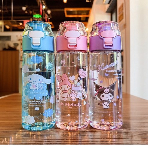 산리오 트라이탄 슬림 물병 550ml, 1개, 마이멜로디
