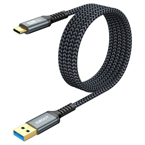 SUNGUY USB C타입 고속 충전 케이블 데이터 전송 10Gbps 18W, 1개, 그레이, 1.5m